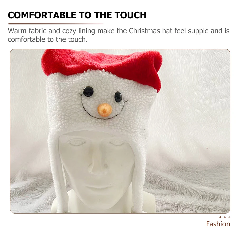 

2pcs Christmas Santa Decoration Red Holiday Party Props Xmas Headwear Snowman Snowman Christmas Hat Hat Costume