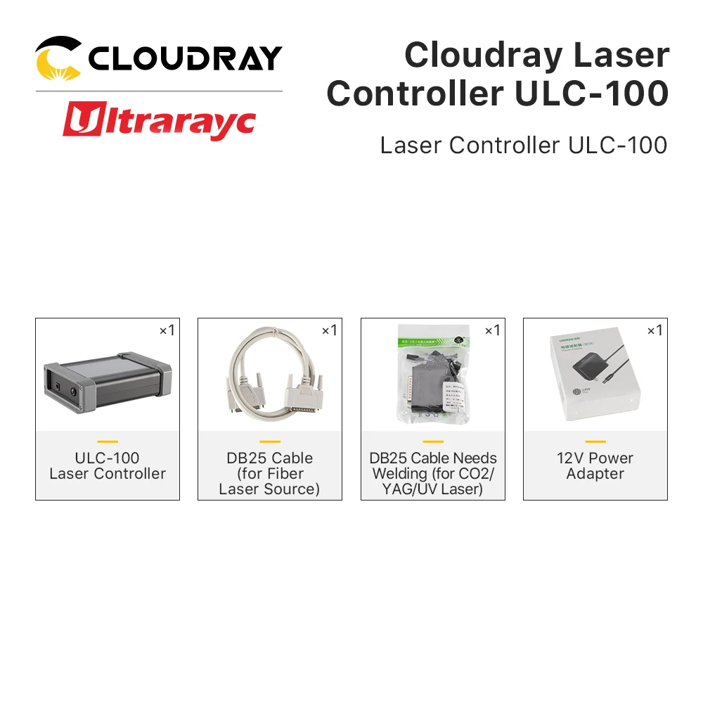 Cloudray ليزر تحكم ULC-100 للكشف عن أي مشاكل واختبار الطاقة بقعة الألياف Co2 ليزر آلة وسم