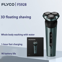 The New FLYCO FS928/FS929 Men's Smart Electric Shaver Shaves with A Full Body Wash, 1 Hour Fast Charge, and 90 Long Battery Life