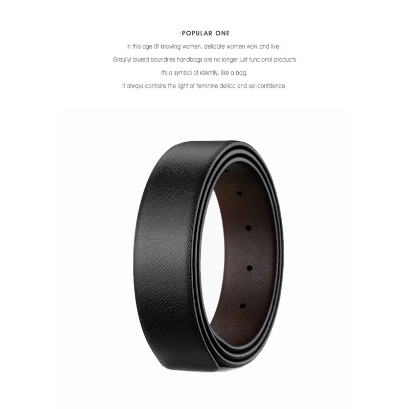 Premium Reversible Men’s Belt 3.2cm/3.8cm1.2IN/1.35IN – Italian Genuine Leather Crossgrain Dress & Casual Belt – Adjustable H