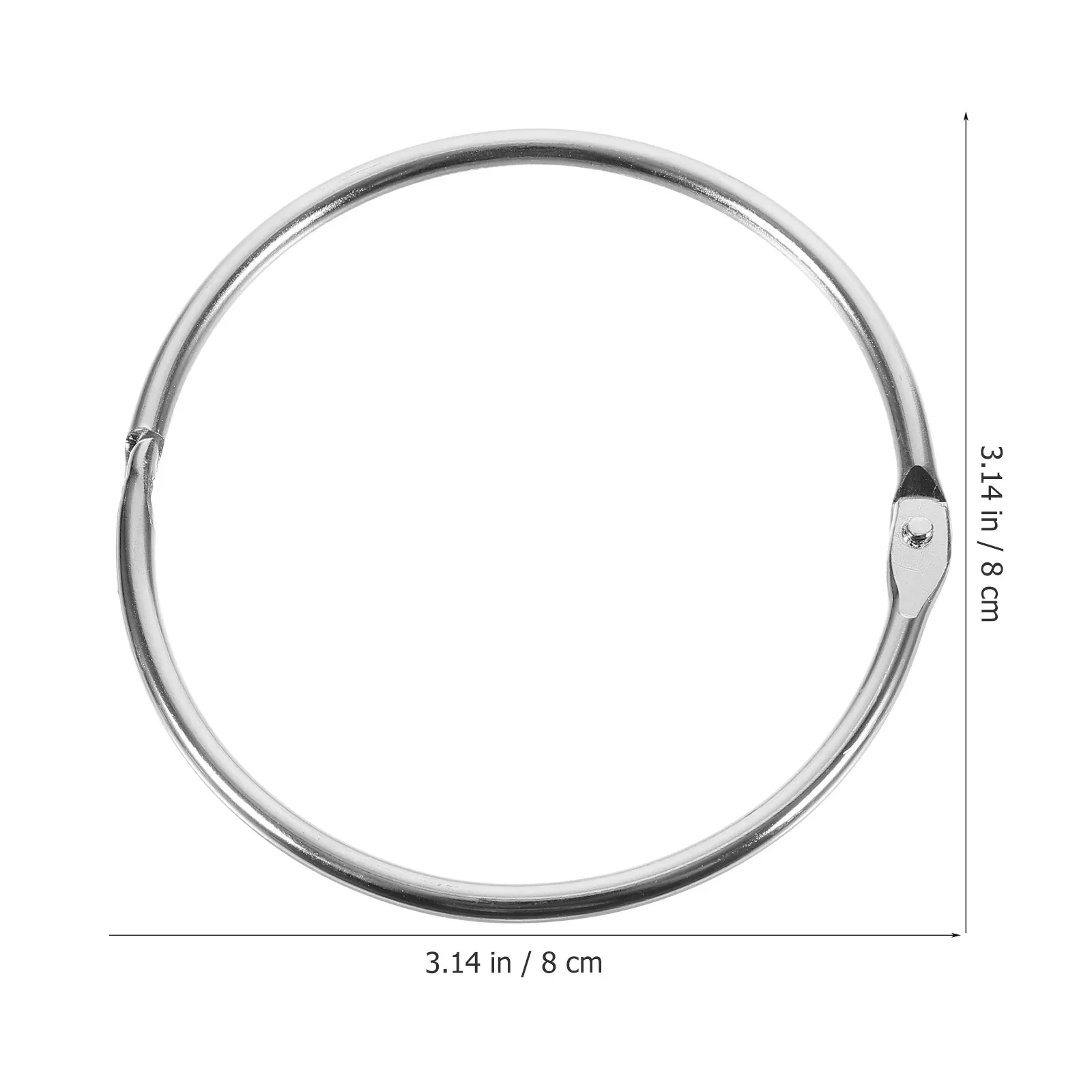 12Pcs Easy-Use Pull-Squeeze Metal Binder Rings for DIY Notebook Binding Index Card Organization Memo Storage Calendar Craft