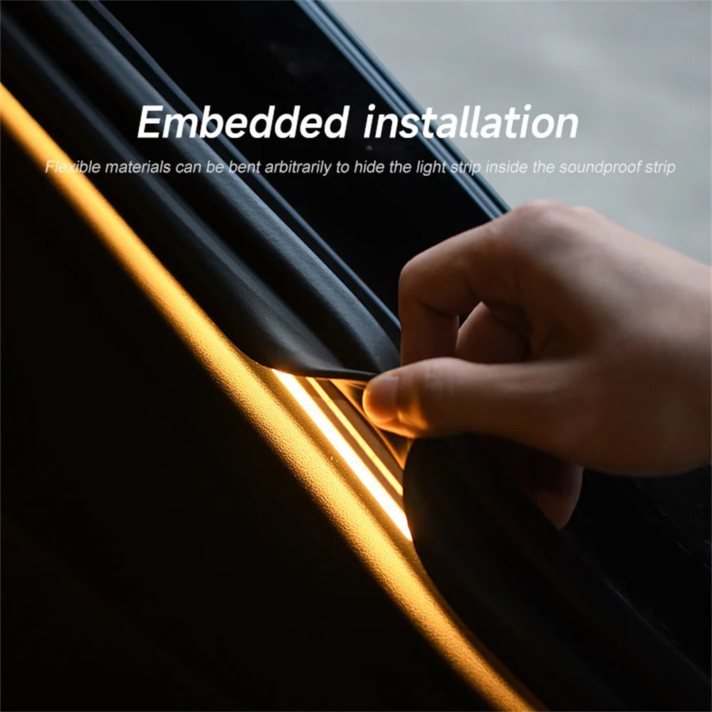 12V 5M Car Trunk Atmosphere Lamp Strip 4 colori Frunk LED IP65 Car Super Bright Surround Light Strips per Tesla Model Y 21-23