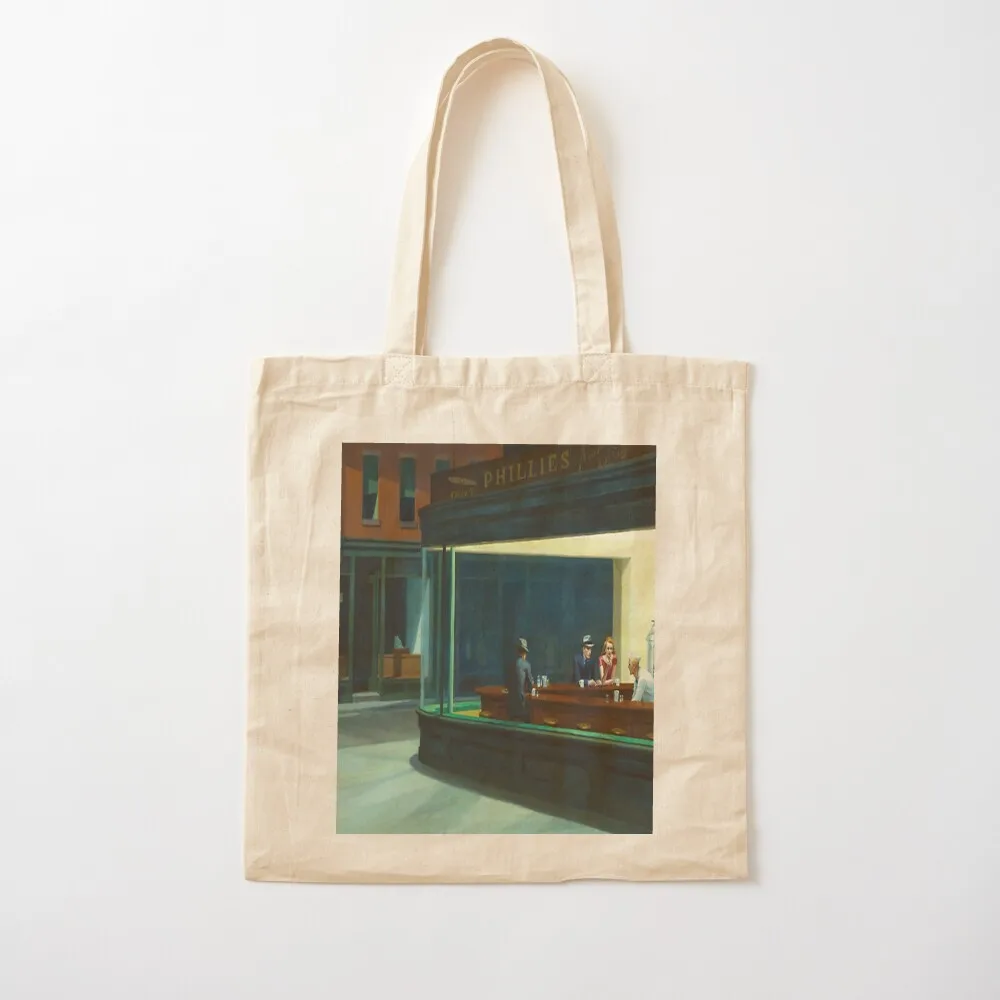 

Edward Hopper - NightHawks, Art reproduction Tote Bag custom canvas bag Big bag women Canvas