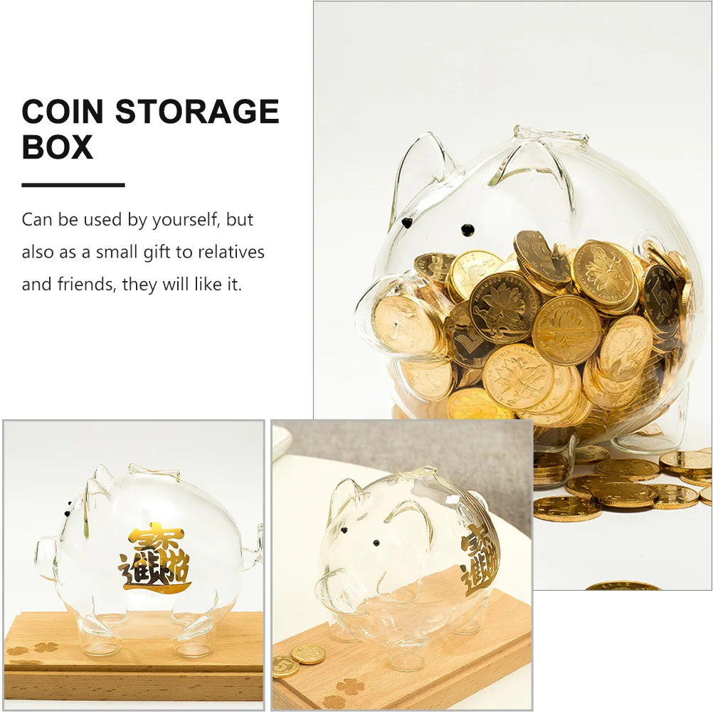 

1Pcs Creative Piggy Bank Money Pot Large Capacity Coin Storage Pot Desktop Decoration Saving Box Home Office Decor