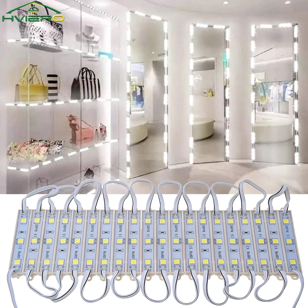 5050 RGB 20Pcs LED Module Lights Box SMD Patch 12V Super Backlight Advertising Signs Decoration Landscapes Lamps IP65 Waterproof