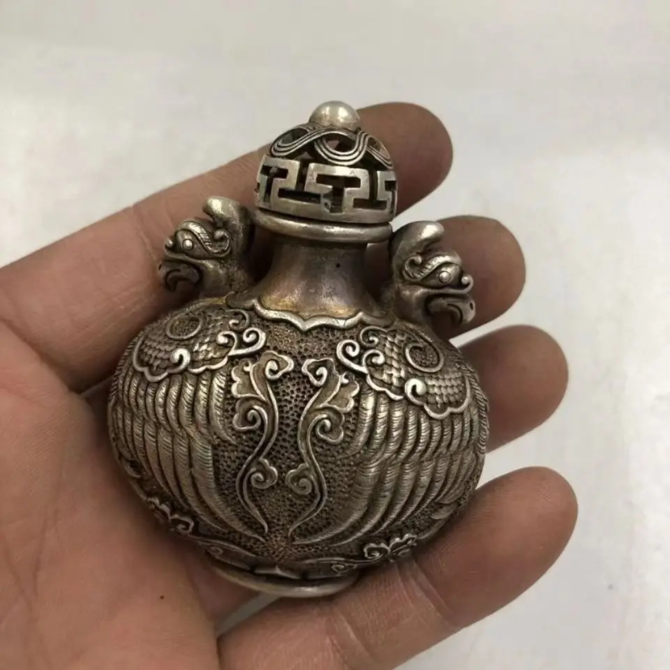 Retro Phoenix bird Snuff Bottle mini bottle ﻿
