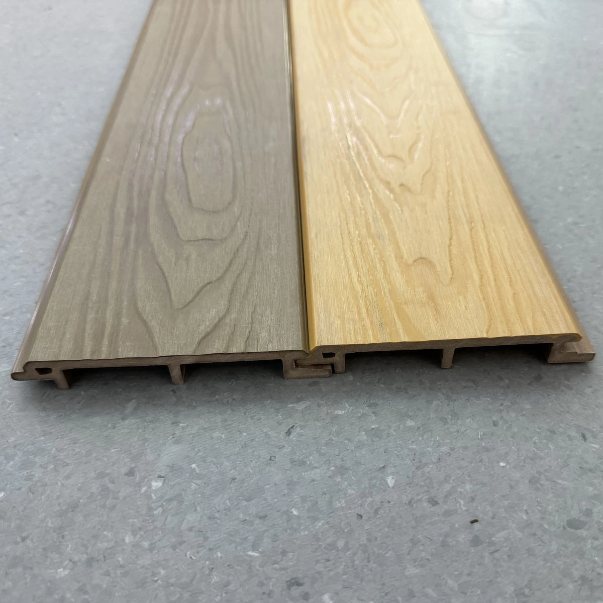 ASA Contemporary PVC Wall Panel Anti-Slip Square Fluted Slat Cladding for Outdoor Wood Composite Ceiling WPC Square Lovers Panel view 2