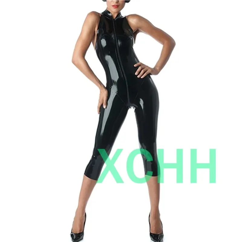 

Sexy Exotic Women Female Handmade Latex Customize Catsuit Zentai Cekc Fetish Bodysuits Front Zipper Swimming Suit