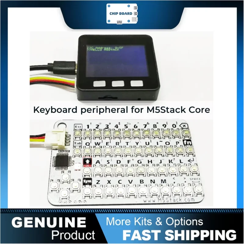 M5Stack CardKB v1.1 Mini 50-Key QWERTY Keyboard Unit with ATMega8A MCU, I2C, RGB LED, Programmable for UIFlow (MEGA8A)