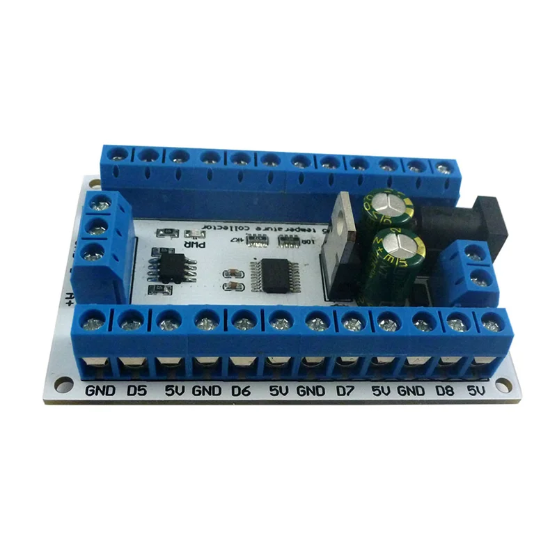 

ELETECHSUP 8Ch DS18B20 Rs485 Modbus Rtu Датчик контроля температуры Дистанционный цифровой модуль ПЛК R4DCB08 Редкая