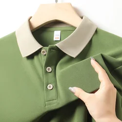 Men's Solid Color Casual Fashion Short Sleeved POLO Shirt Summer Comfortable Top