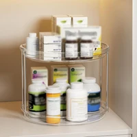 1set 2 Tier Lazy Susan Turntable Organizer 9.25'' Rotating Spice Rack Organization for Cabinet, Kitchen, Pantry, Countertop - Image 5