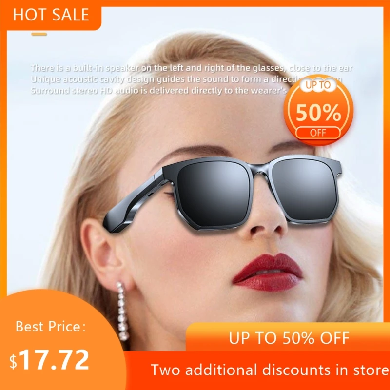 New Anti Blue Light Intelligent Air Conduction Bluetooth Glasses Headphones Audio Wireless Sports Waterproof Running Hot 2026
