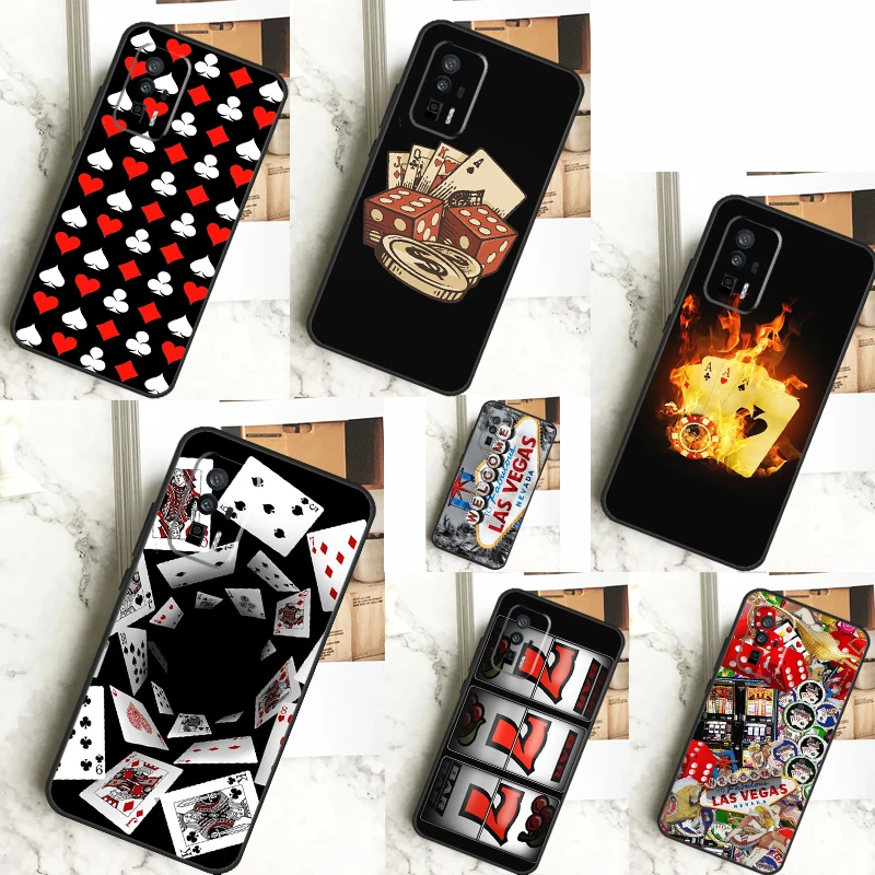 Las Vegas Casino Poker Case For POCO F6 Pro X6 X5 X3 F3 F5 M6 M5s Xiaomi 13T Pro 11T 12T 12 13 Lite 14 Ultra Cover