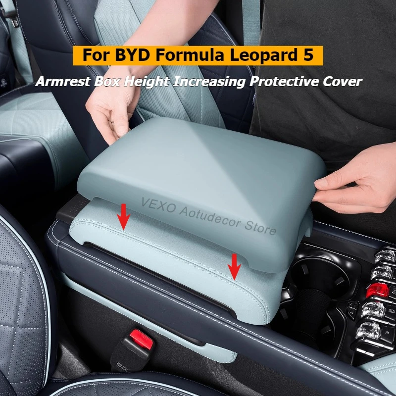 

Для BYD Formula Leopard 5, подлокотник, коробка, увеличивающая рост, защитная крышка, панель, центральная консоль автомобиля, подлокотник, крышка, аксессуары