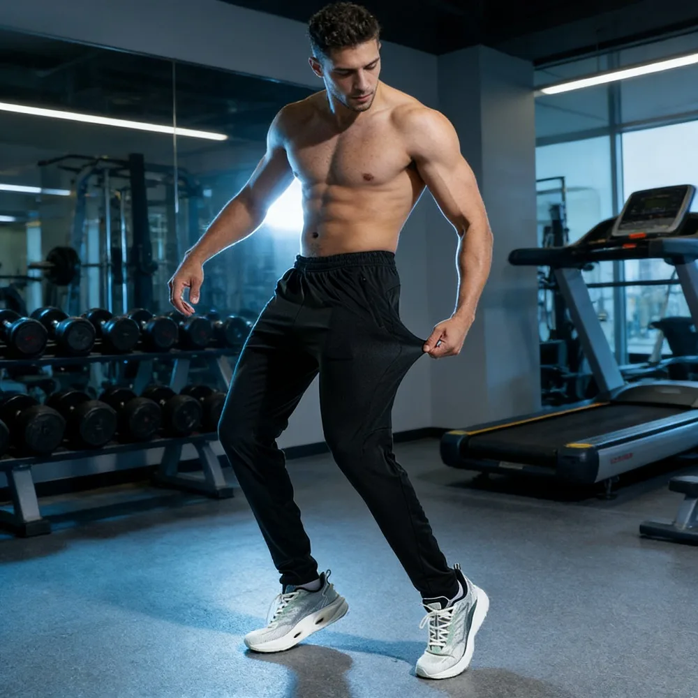 

2026 New Men's Running Pants Breathable Quick-dry Casual Stretch Sports Pants