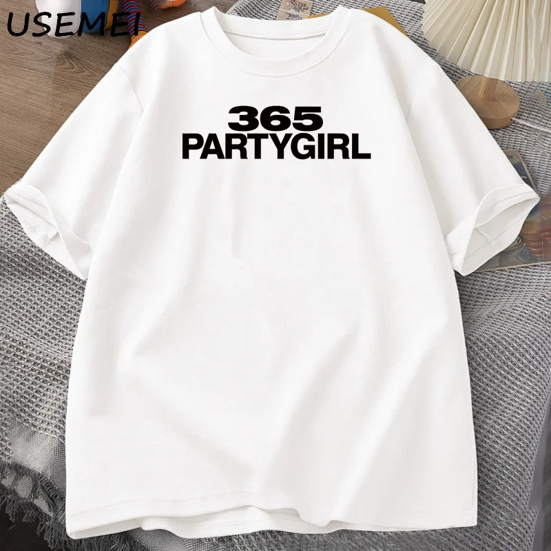 Charli XCX 365 Party Girl Brat T-Shirt Women Men Tee Y2K Cult Classic Vintage T Shirt Casual Short Sleeve Round Neck Streetwear