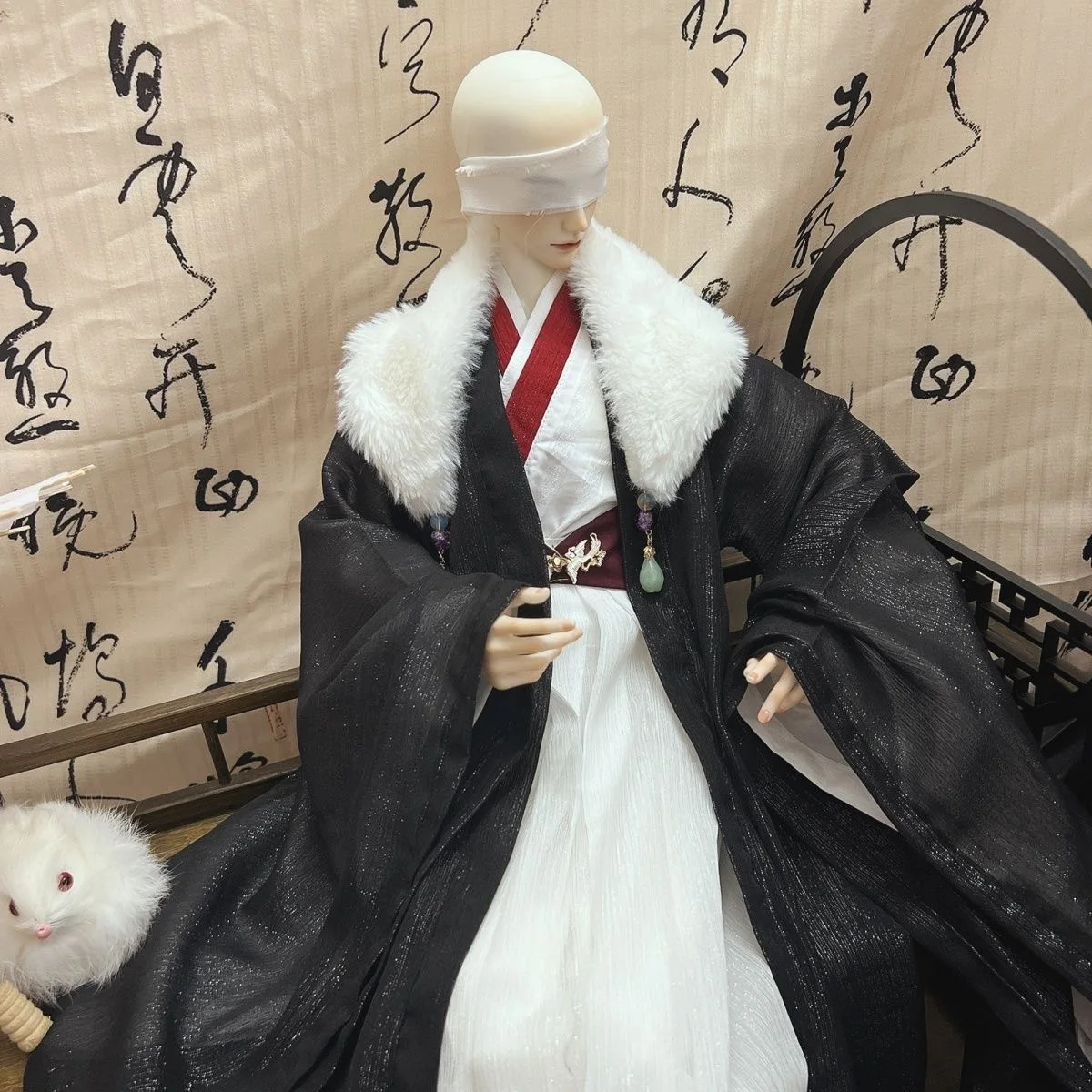 

Черное пальто для кукол BJD в старинном стиле, костюм дяди, одежда для кукол 70 см, 75 см, юбка Long-Kui 73 см, бесплатная доставка