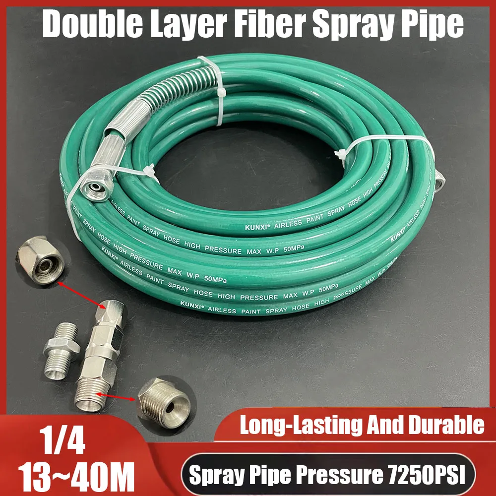 High Pressure Double-Layer Fiber Explosion-Proof Pipe For Airless Spraying Machine, New Hose Spraying Machine Accessories