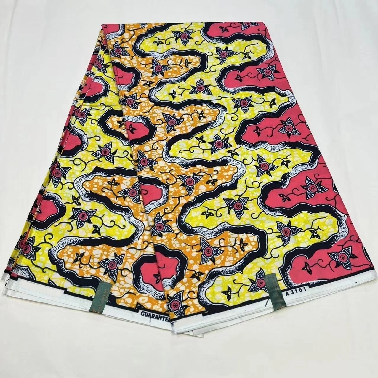 New Guaranteed Veritable Wax Fabric 100% Cotton African Real Wax Fabric Ankara Prints Wax Fabric Nigerian Style Tissue Pagnes