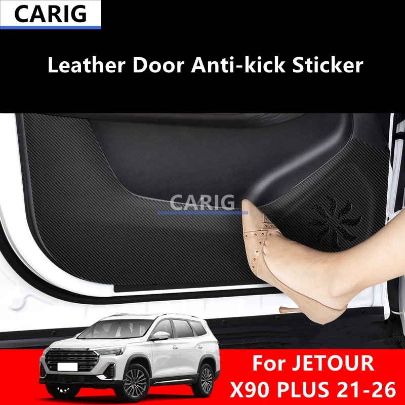 

For JETOUR X90 PLUS 21-26 Leather Door Anti-kick Sticker Modified Interior Car Accessories Refit Modification Decoration