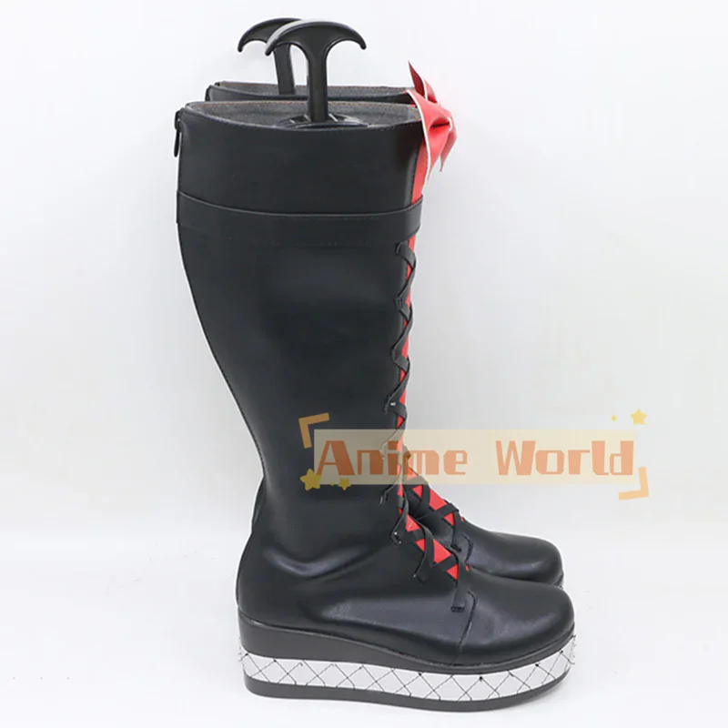 Genshin Impact Goth Girl Daily Meropide "M" scarpe stivali Cosplay stivali di carnevale di Halloween su misura