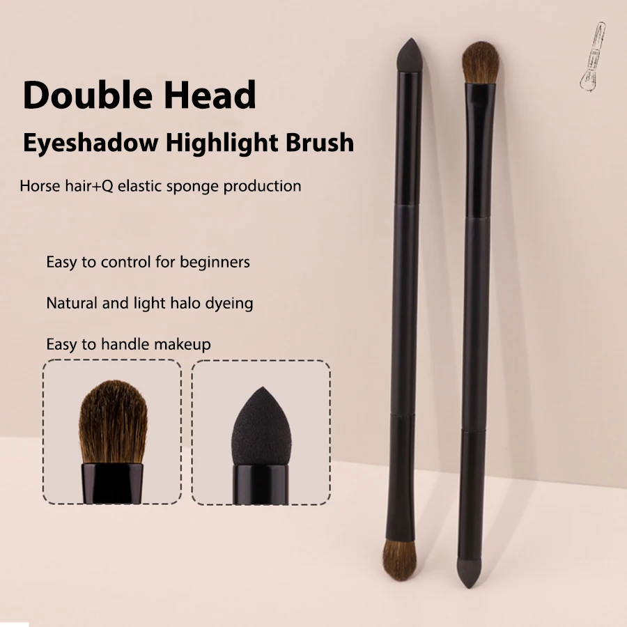 Double Head Eyeshadow Brush Eye Details Eyeshadow Smudge Brush Sponge Eye shadow Smudge Makeup Brushes