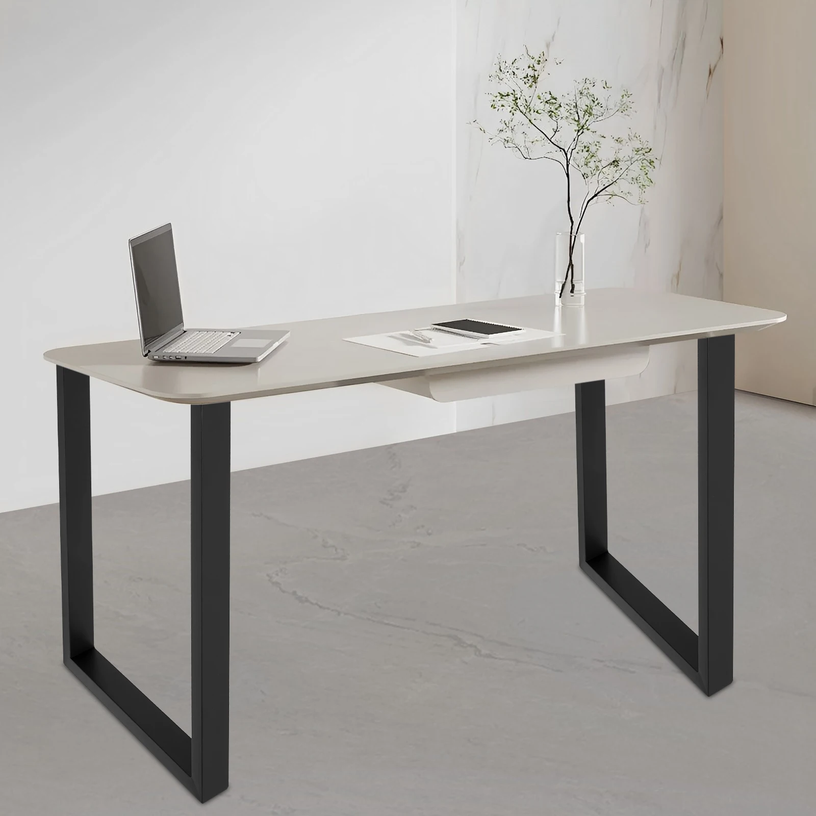 2 Stück Metall-Möbelbeine, 200 kg Tragkraft, industrielle rechteckige Tischbeine, Ersatzbeine für Esstische, Schreibtische, Bänke – Detail 2