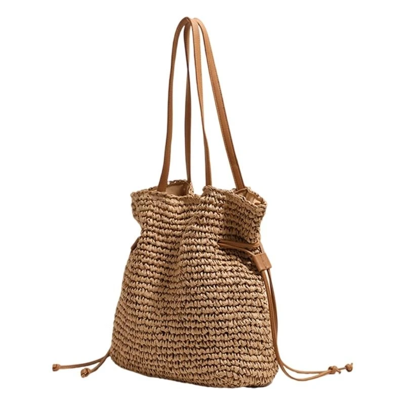 e8fb سعة كبيرة السعة القطن أكياس الكتف الرباط أكياس دلو للاستخدام اليومي #6