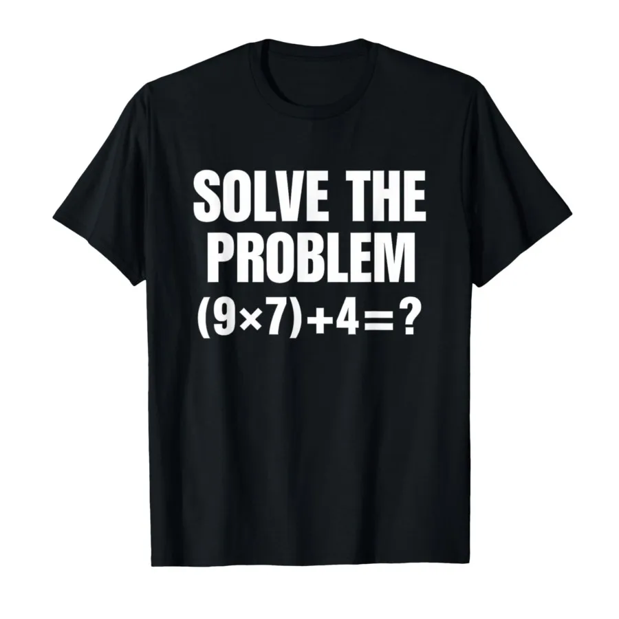 

Футболка Solve The Problem Funny 67 Meme Brainrot Math Teacher, подарки для мужчин и женщин, футболки из 100% хлопка, топы с короткими рукавами 0921-1