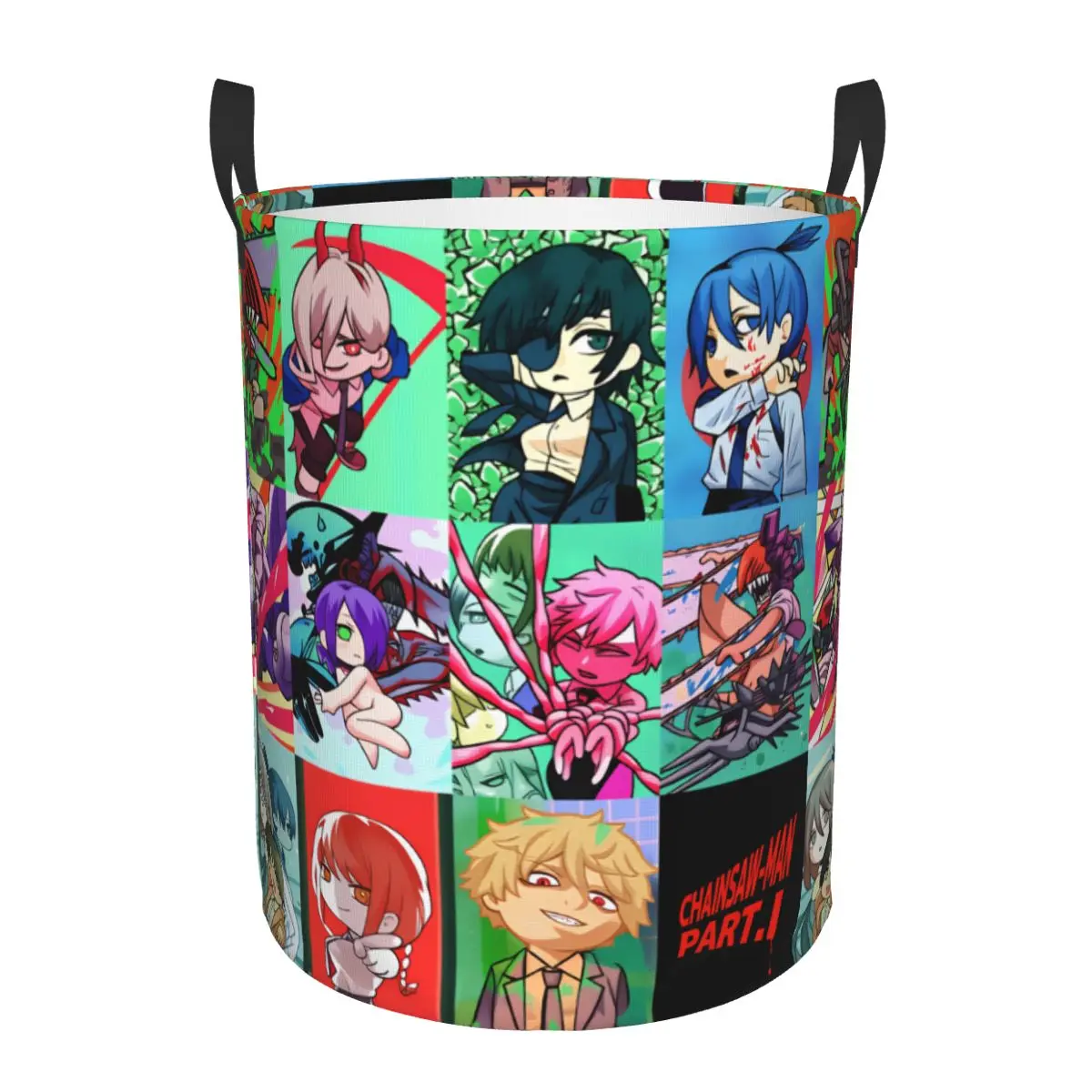 

Katana Man Chainsaw Man Makima Laundry Basket Laundry Hamper for Household Items Bathroom Organizer Storage Bins