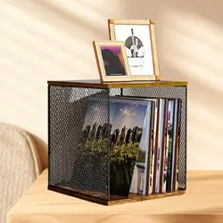 Vinyl Record Storage Box Classic File Organizer Rack Cube Design Vinyl Record Holder for Albums Toys Vinyl Records Books files