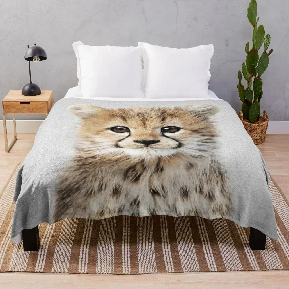 

Baby Cheetah - Colorful Throw Blanket Soft Beds Luxury Throw christmas decoration Blankets