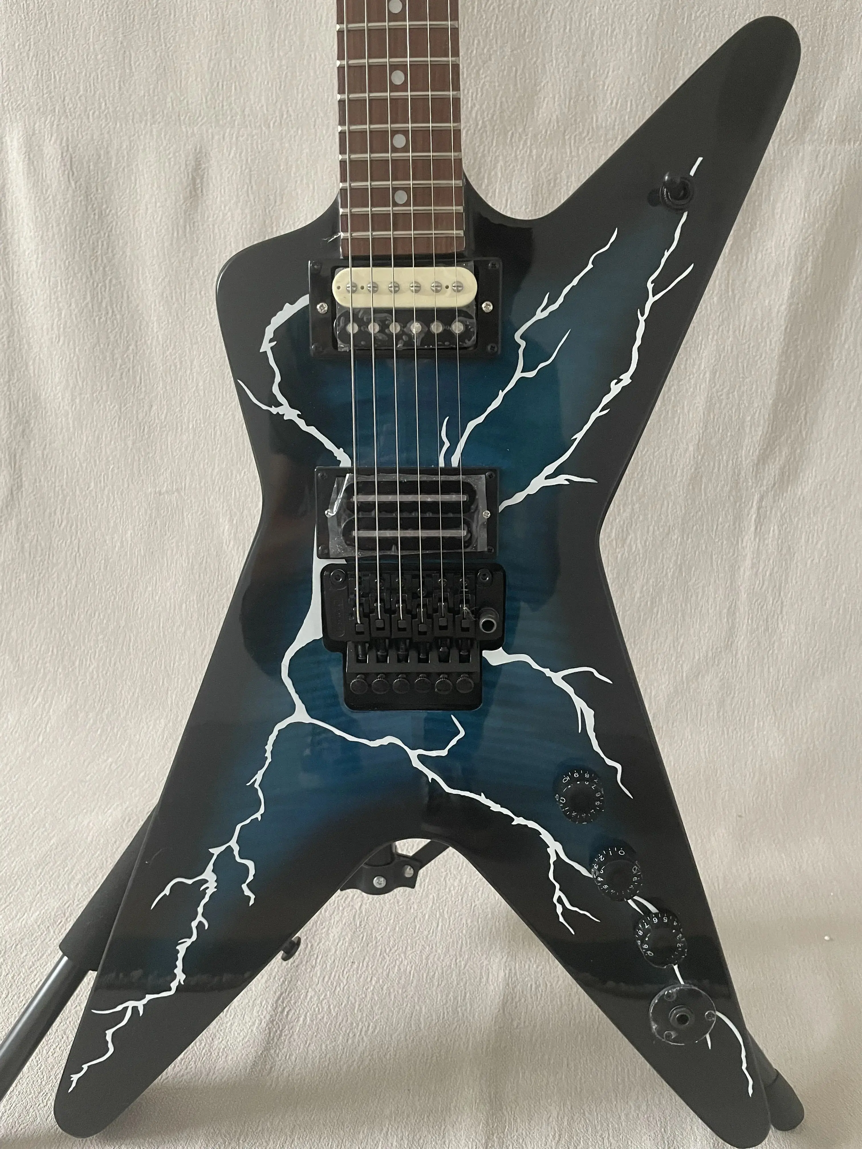 Custom DIME Washburn Dimebag Darrell Signature Model  Guitar Dark Blue Panel