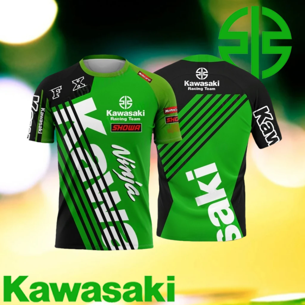 

Men New T Shirt Kawasaki Motorcycle Graphic 3D Print Quick Drying Breathable Cool Tees Men Summer Sports Comfort Casual T-shirts