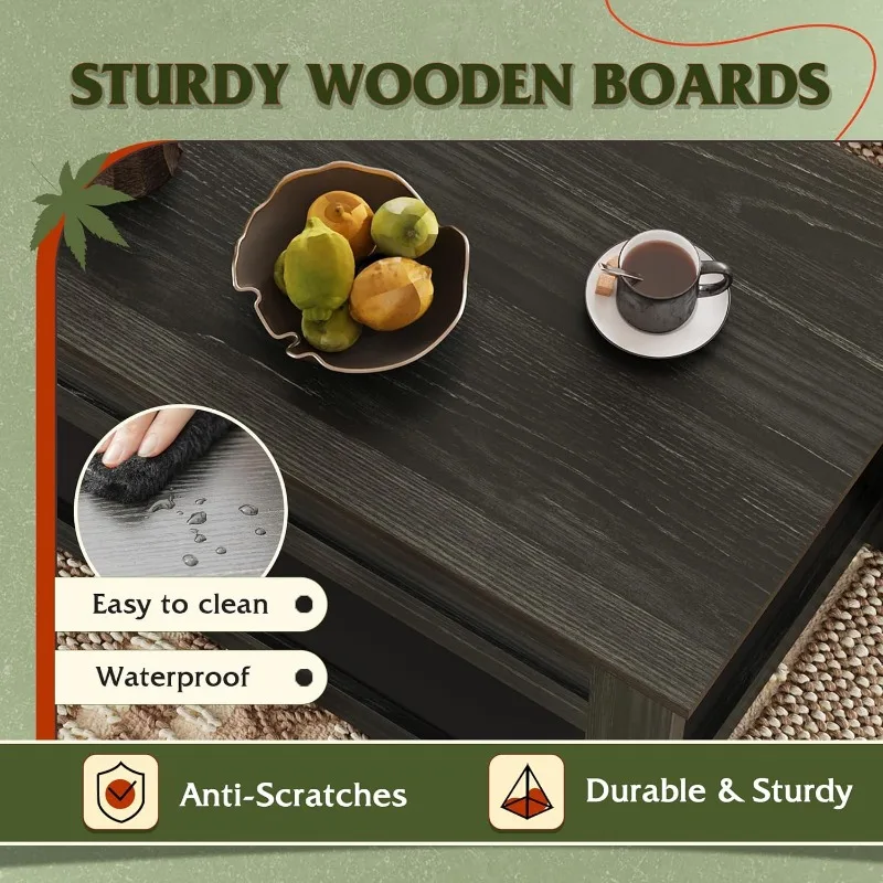 Coffee Table, 39" Lift Top Coffee Table with Hidden Compartment and Storage Shelf for Living Room