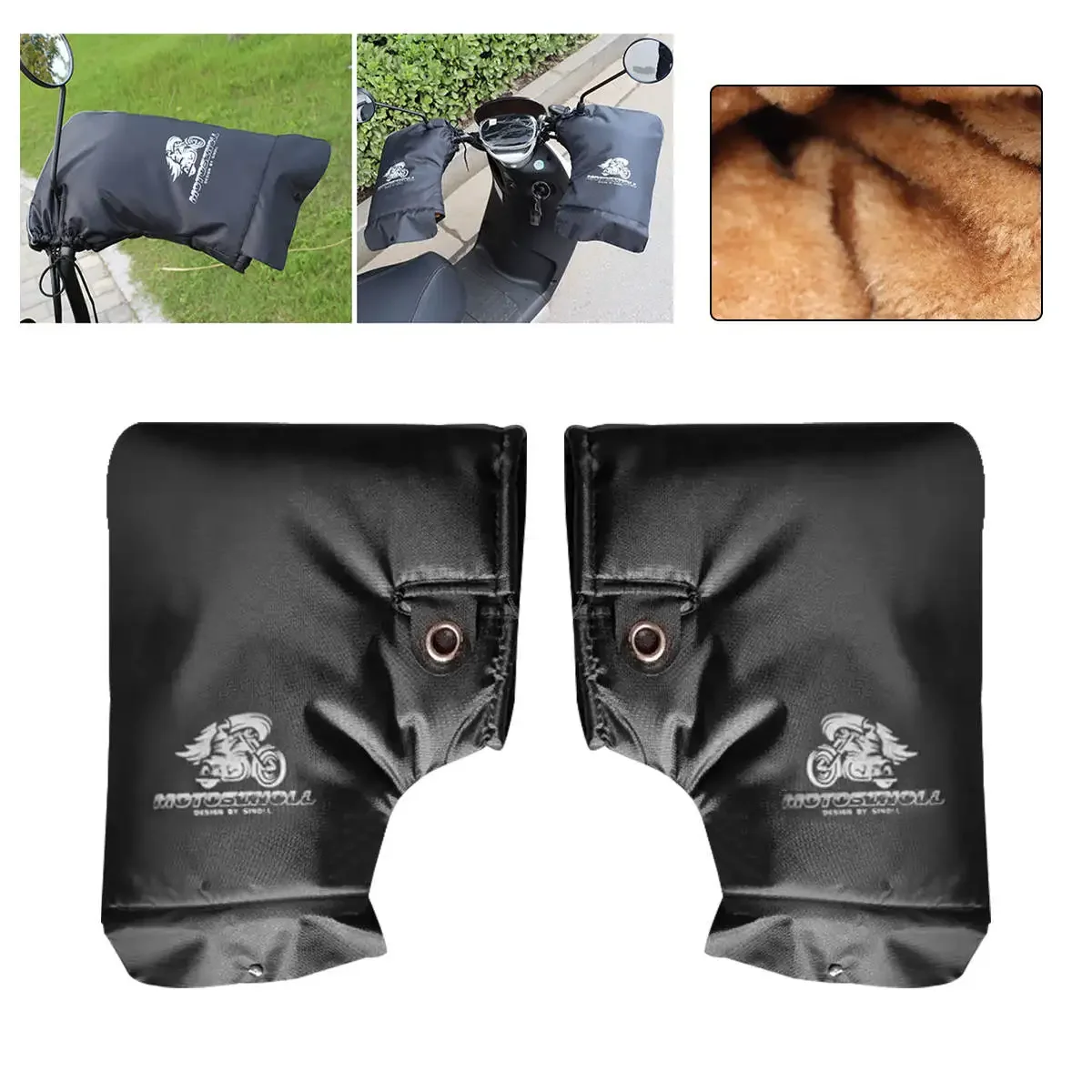 الشتاء دراجة نارية قفازات المقود يفشل قطاع دافئ مقود غطاء قفازات للدراجات النارية ركوب الدراجات البخارية