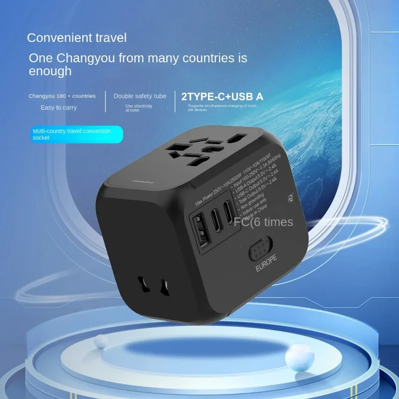 Conversion Socket Multi-Country Adapter 2.4a Multi-Function