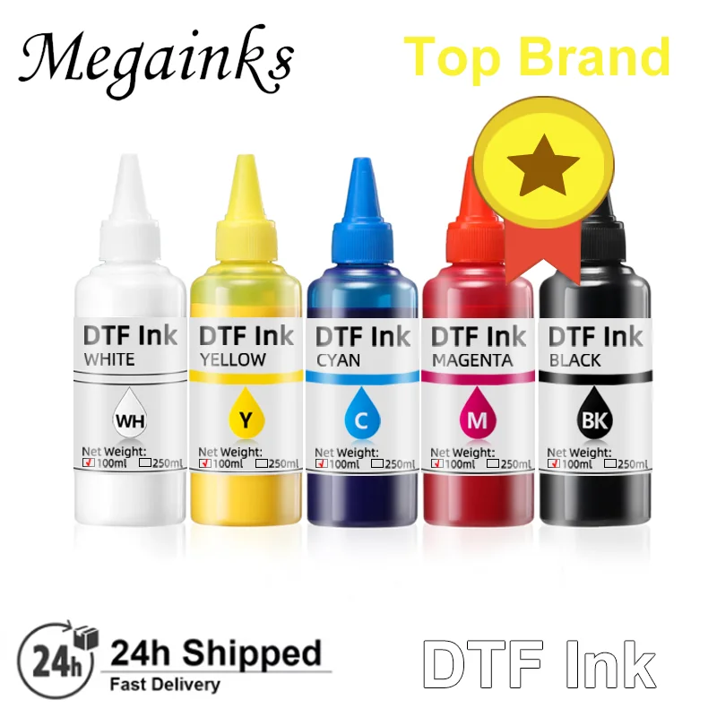 

DTF ink kit 100ML*5 DTF INK No Sediment for epson et8550 L1800 DTF Transfer Ink for Pet Film DTF Printing Direct to Printer Film