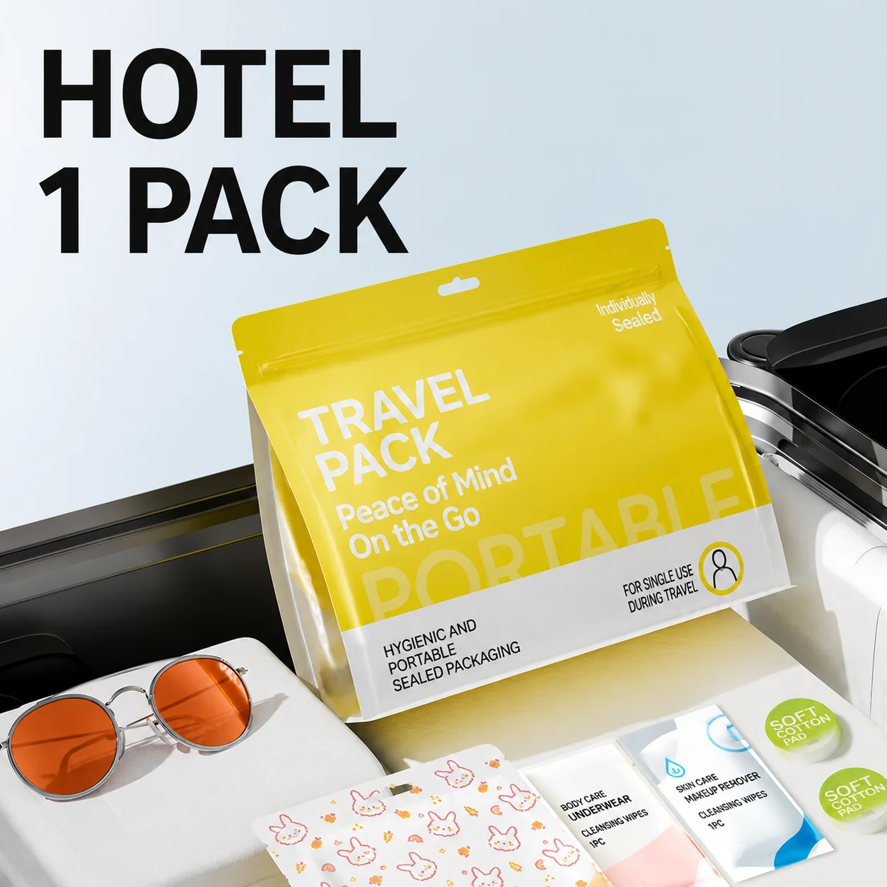 10 Piece Travel Essentials Kit Disposable Hotel Supplies Short Trip Toiletry Set for Men Women