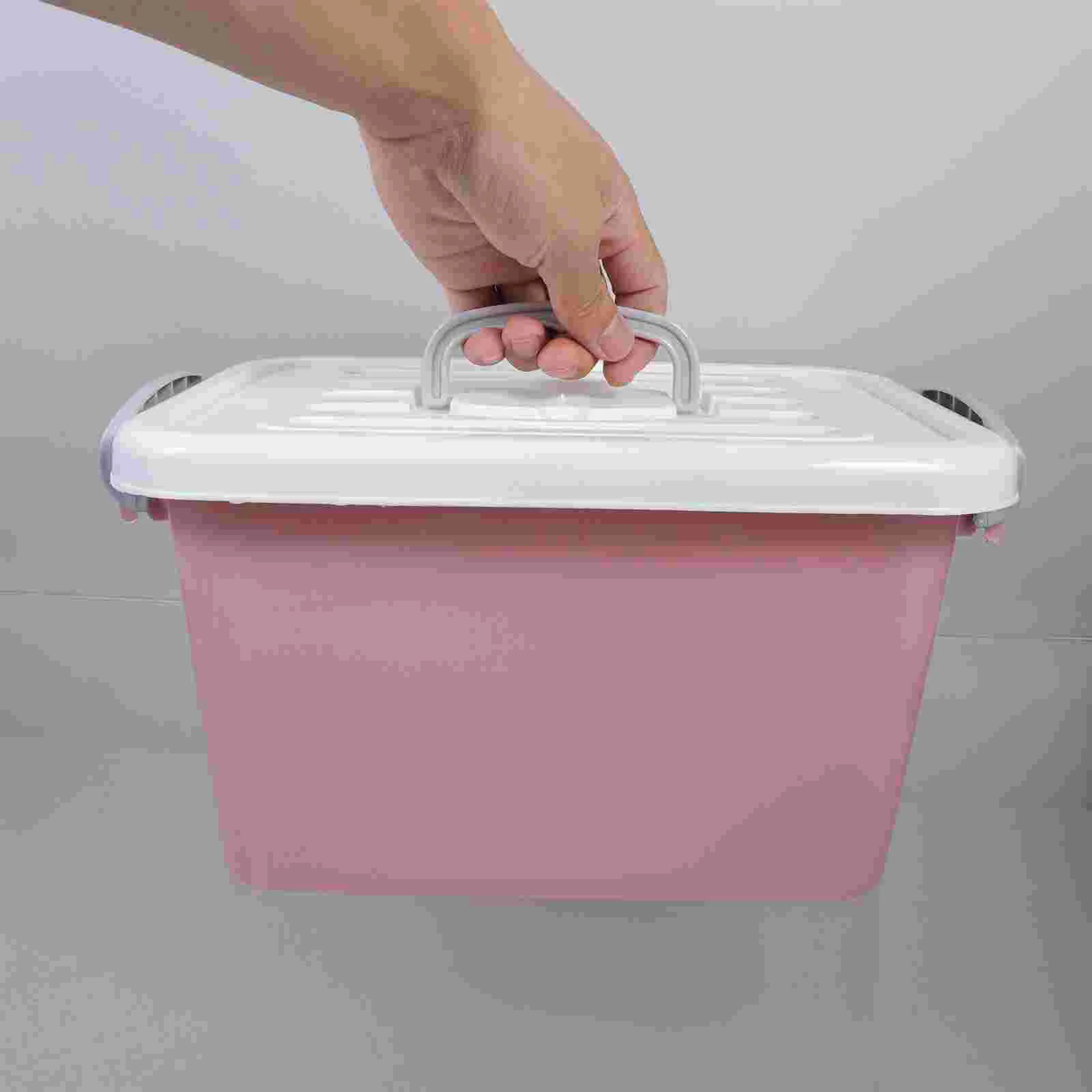 Storage Box Plastic Bins for with Lids Toy Organizer Container Containers Organizing Kids