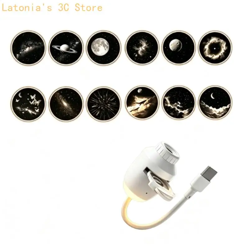 Warm Star Light Lamp with Shapeable Neck, Slide Tray and USB Power for Wall, Ceiling or Small Room Use Each Day X3UB