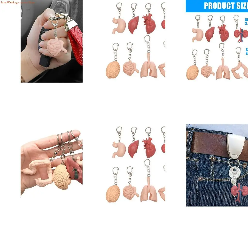 G92D Unique Organ Shaped Keychain Charm for Emotional Expression and Reflection