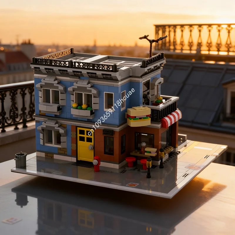 1161 قطعة MOC ركن ديلي محرك وحدات نموذج اللبنات العمارة تجميع لتقوم بها بنفسك لعبة فكرة التعليم هدايا عيد الميلاد للأطفال