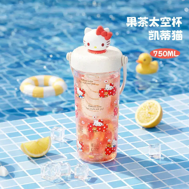 

Cinnamoroll Large Capacity Dual Drink Plastic Cup Tea Separation Straw Mug Portable Cute Water Bottle for Office Girls Daily Use