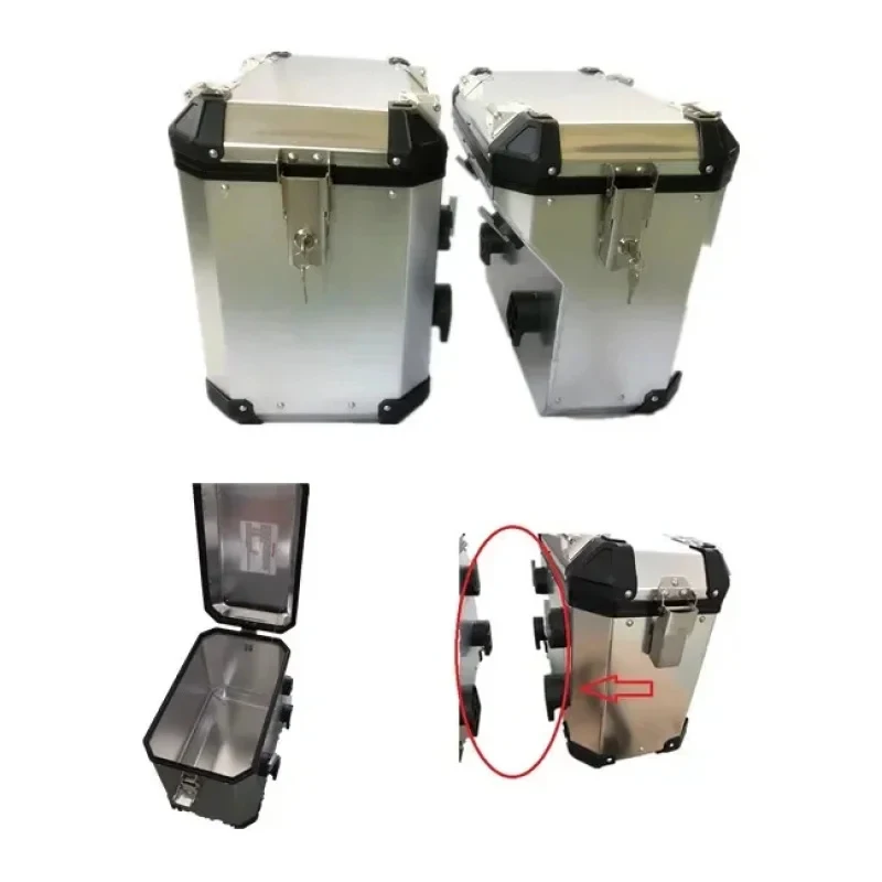 Aluminum Motorcycle storage Box Tail Panniers left and right side boxes no racks 800 800x 800xc 800xcx