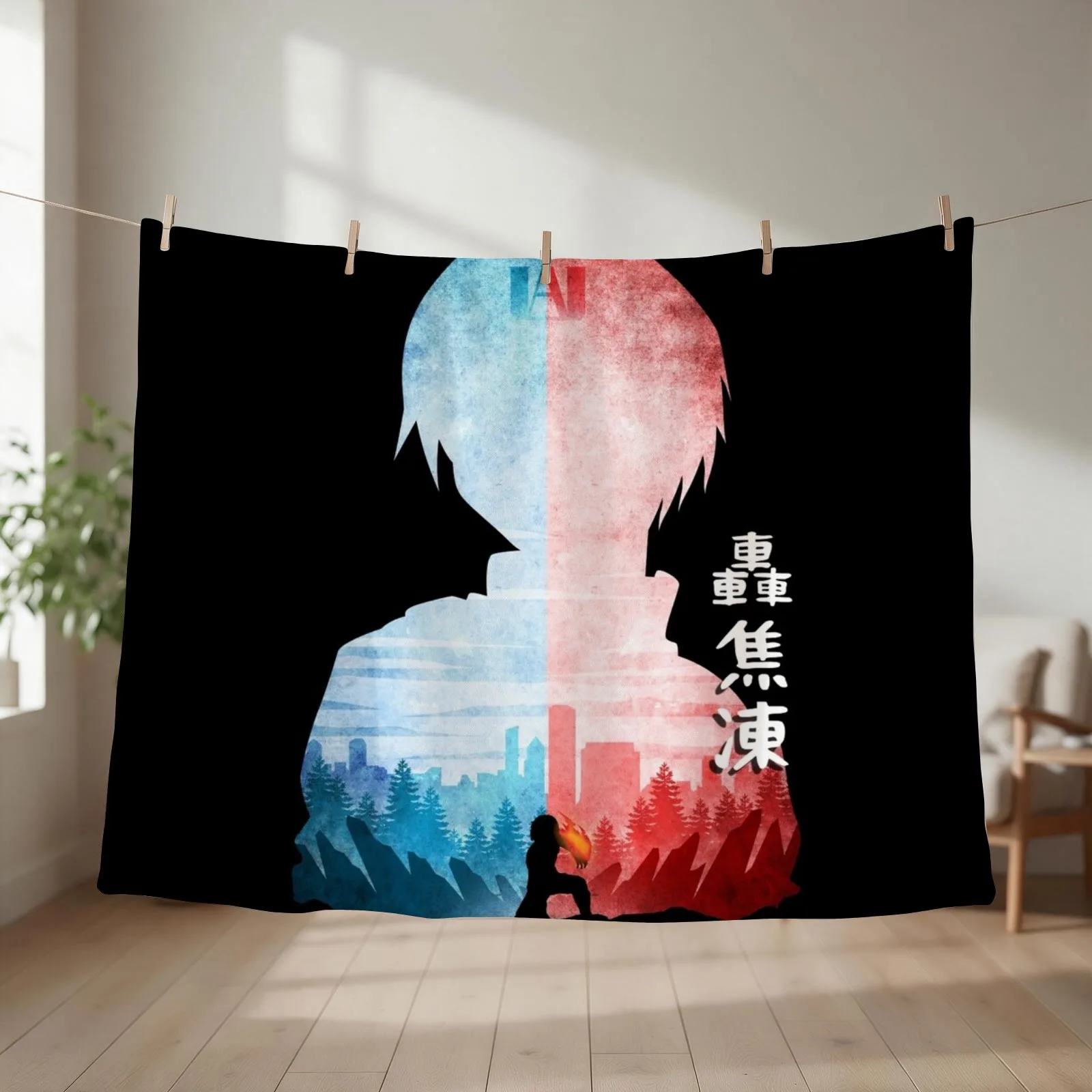 Aizawa Shouta Ice Fire Hero Academy #3 Throw Blanket Furrys Soft Plaid Luxury Thin Blankets