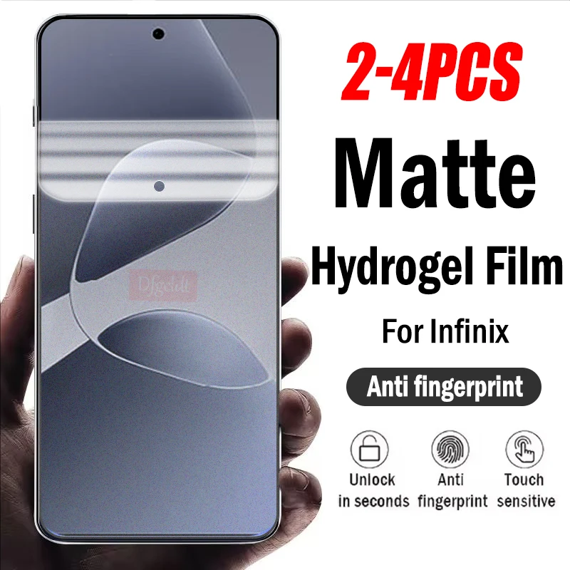 

2-4Piece Matte Hydrogel Film for Infinix Hot 60 50 40 30 Pro 4G 60i 50i 40i 30i Zero 5G 2023 Screen Protector Easy-Installation