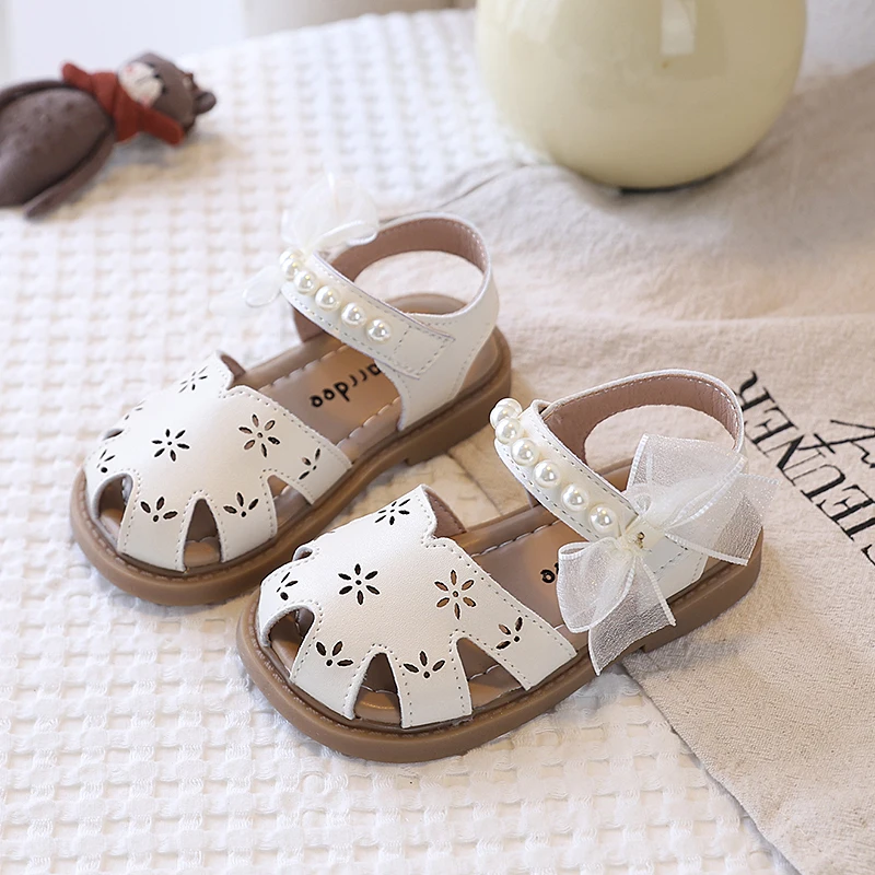 

Girls Summer Princess Sandals Open Toe Hollow out Soft Bottom Breathable Children's Shoes Korean Style round Toe Casual Footwear
