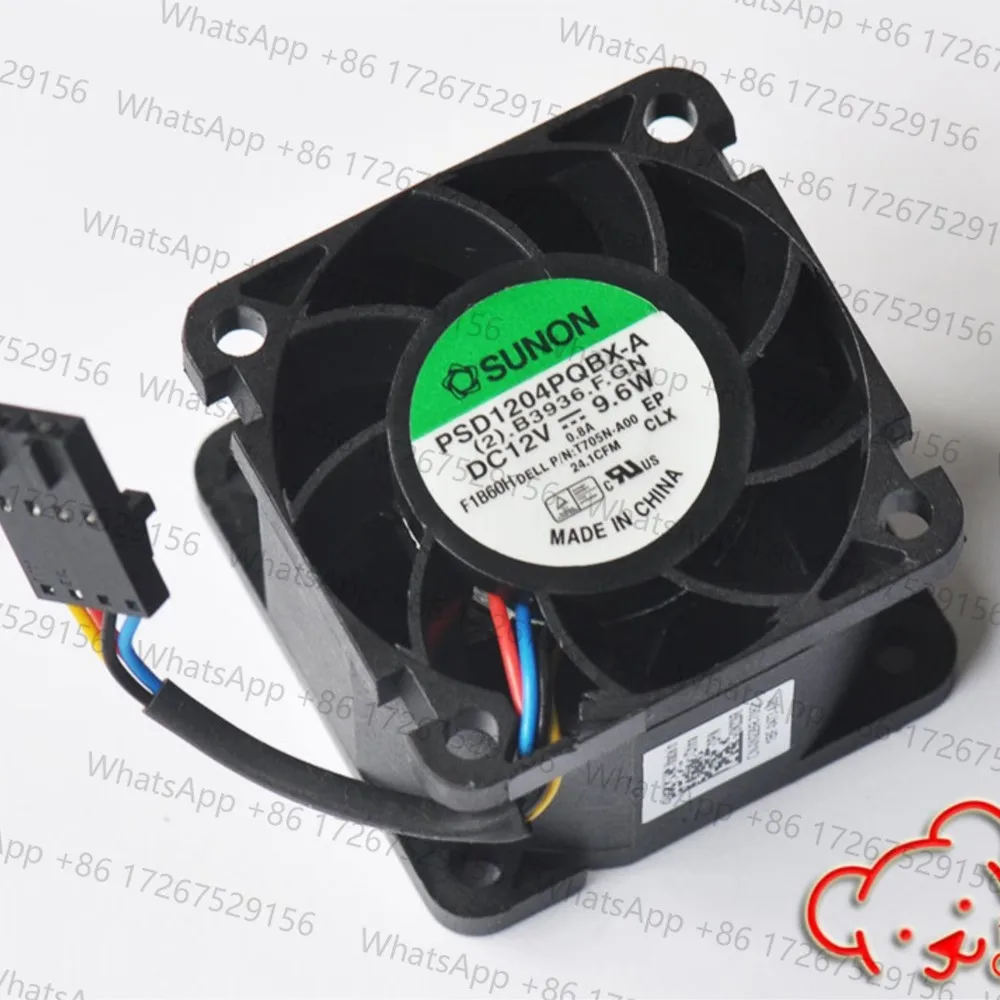 1pcs For Sunon PSD1204PQBX-A For Dell R210 server fans 0T705N 0N229R 40 * 28  server inverter axial cooling fan